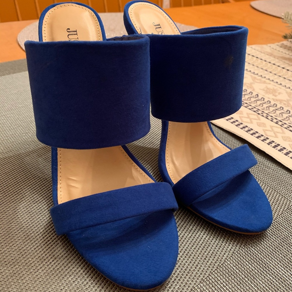 Justfab blue heels size 7.5/8